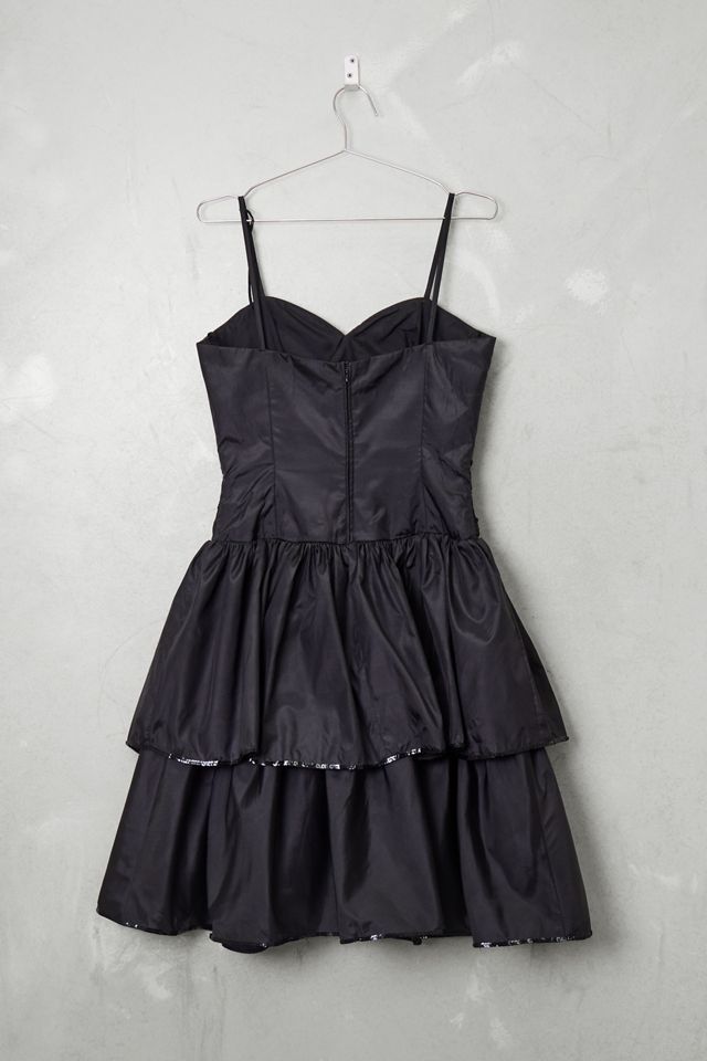 Urban Renewal One-Of-A-Kind Black Tiered Mini Dress #4