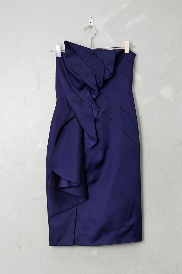 Urban Renewal One-Of-A-Kind Navy Satin Mini Dress #2