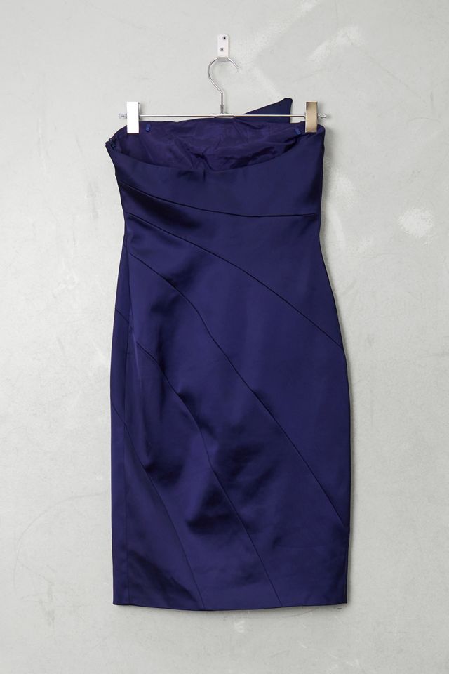 Urban Renewal One-Of-A-Kind Navy Satin Mini Dress #4