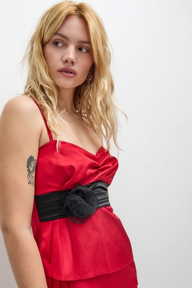 Urban Renewal One-Of-A-Kind Red Rose Mini Dress #1