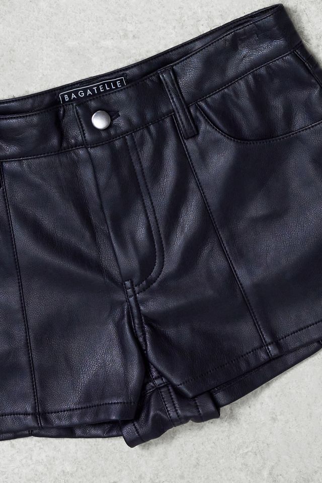 Urban Renewal One-Of-A-Kind Black Faux Leather Booty Shorts #2