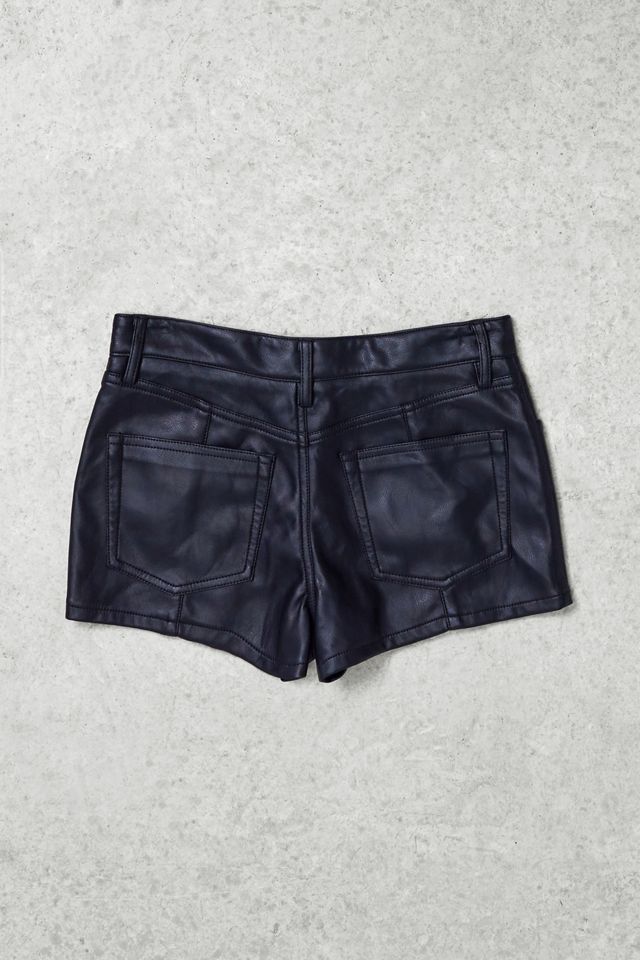 Urban Renewal One-Of-A-Kind Black Faux Leather Booty Shorts #3