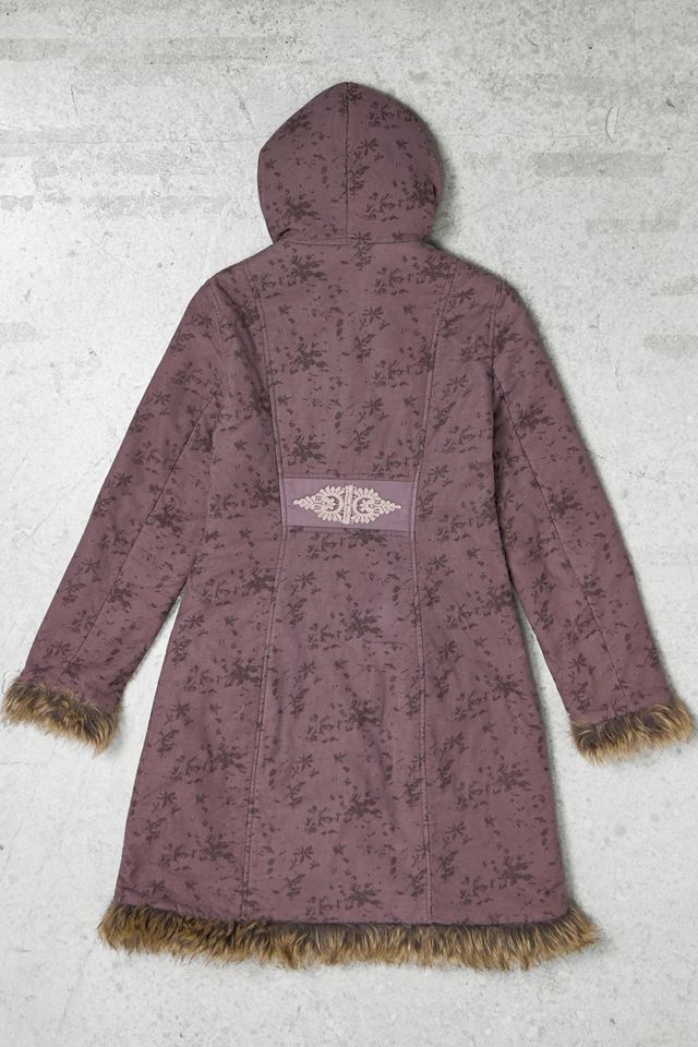 One-Of-A-Kind Y2K Outerwear Cream Purple Coat  #1