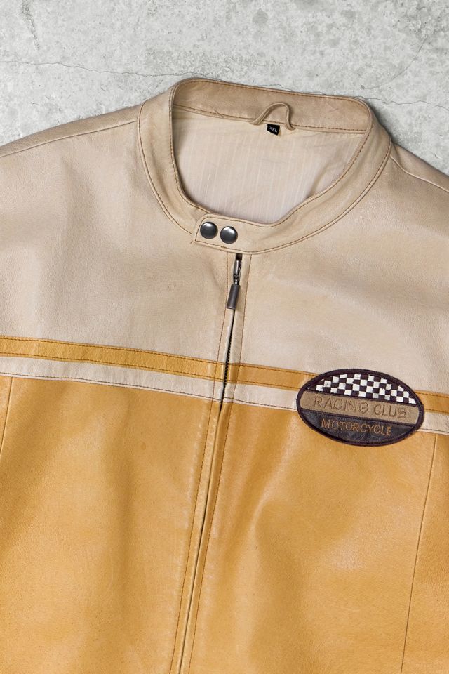 One-Of-A-Kind Y2K Outerwear Cafe Racer Zip-Through Leather Jacket  #1