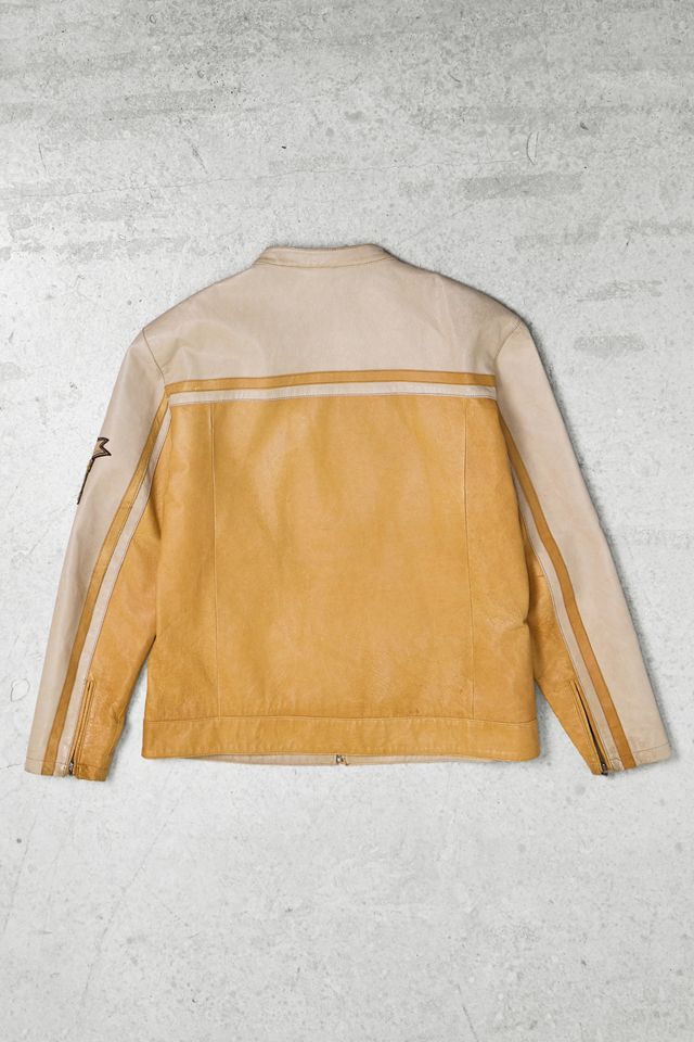 One-Of-A-Kind Y2K Outerwear Cafe Racer Zip-Through Leather Jacket  #2