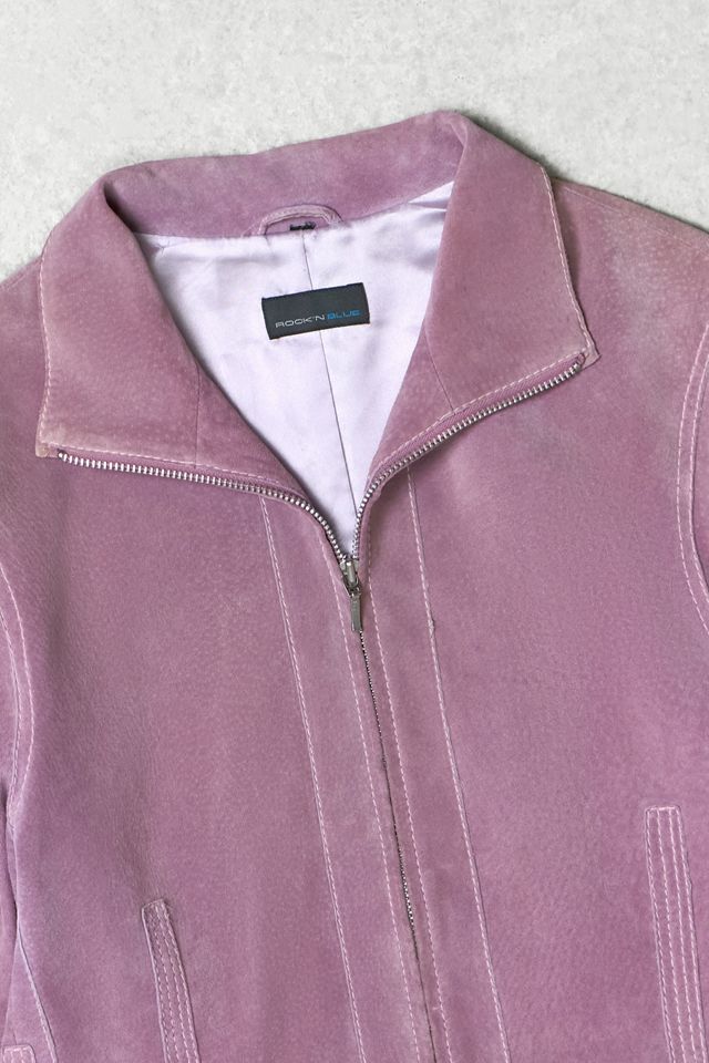 One-Of-A-Kind Y2K Outerwear Rock & Blue Suede Jacket  #1