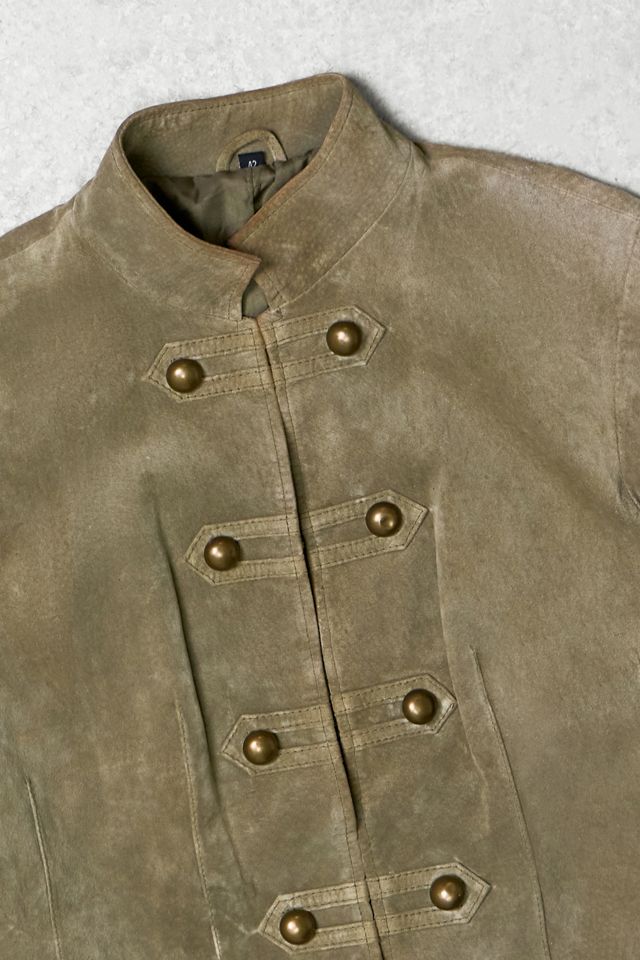 One-Of-A-Kind Y2K Outerwear Sage Suede Hussar Jacket  #1