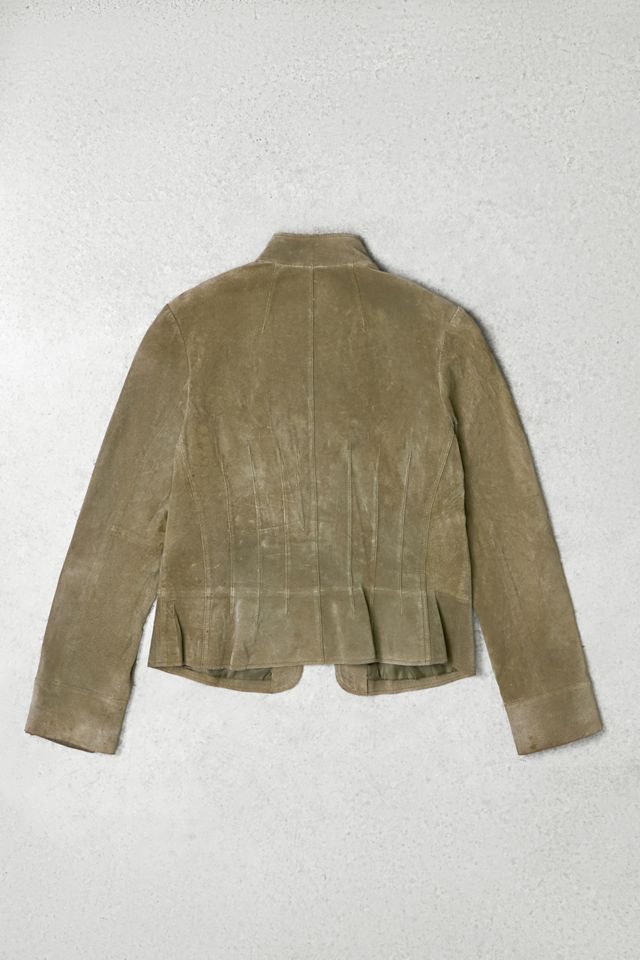 One-Of-A-Kind Y2K Outerwear Sage Suede Hussar Jacket  #2