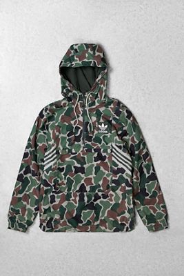 One-Of-A-Kind Y2K Outerwear adidas camo Quarter-Zip Windbreaker Jacket 