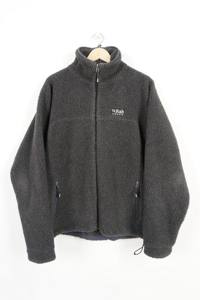 Vintage 90s 00s Grey Rab Classic Double Pocket Fleece L