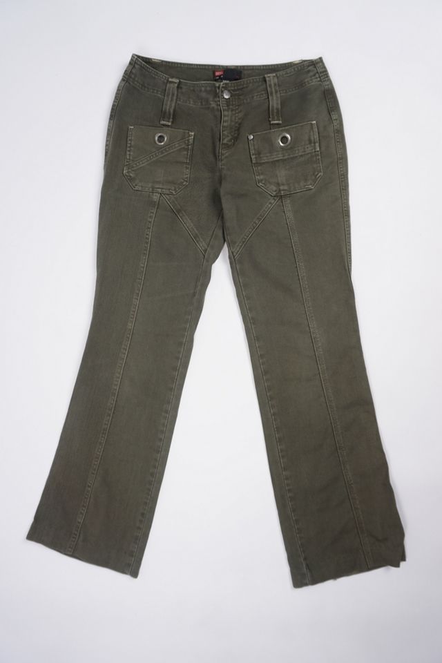 Khaki Flare Jeans