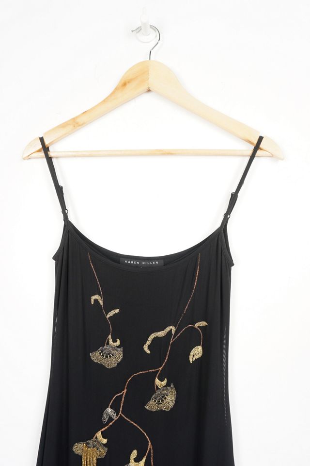 Urban Renewal One-Of-A-Kind Karen Millen Gold Tassel Asymmetrical Prom Dress  #1