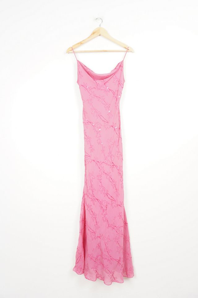 Urban Renewal OneOfAKind Sequin Cowl Neck Maxi Prom Dress Urban