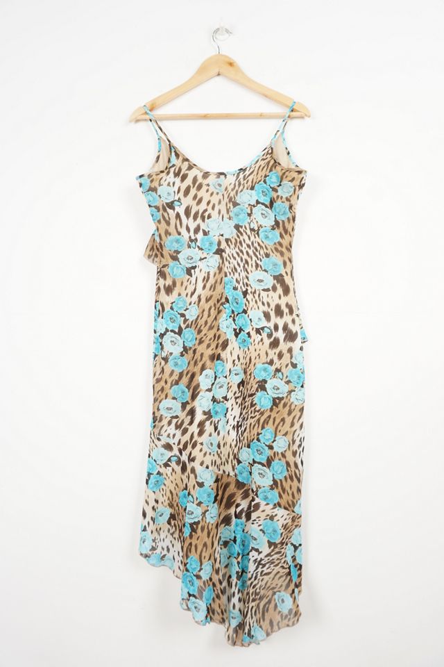Urban Renewal One-Of-A-Kind Blue Leopard Floral Print Dress  #2