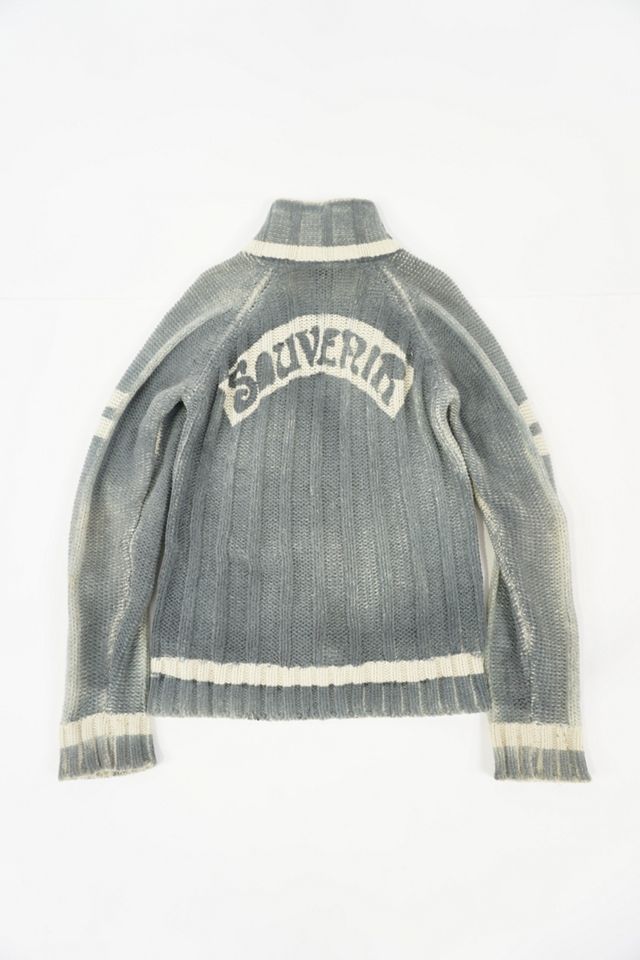 Urban Renewal One-Of-A-Kind Diesel Spell Out Knit Zip-Through Jumper  #1