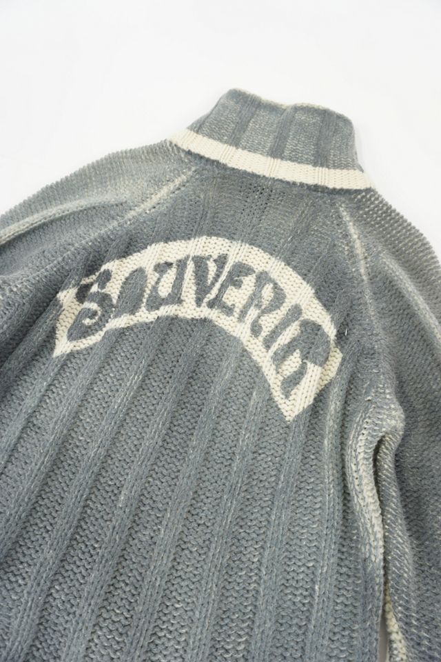 Urban Renewal One-Of-A-Kind Diesel Spell Out Knit Zip-Through Jumper  #2