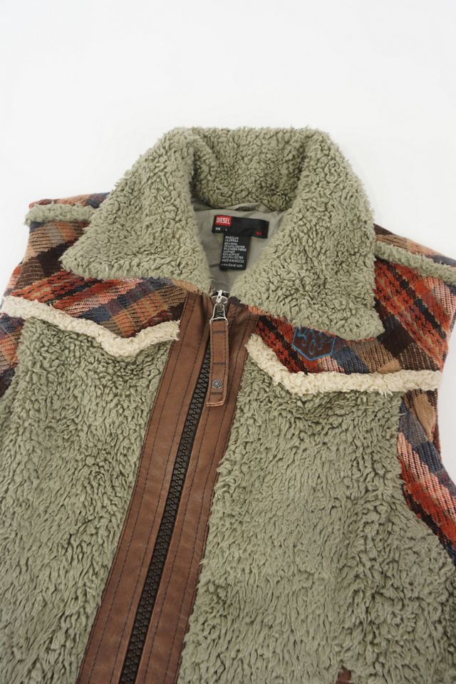Urban Renewal One-Of-A-Kind Diesel Check Mix Gilet  #1