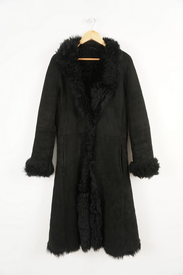 Urban Renewal OneOfAKind Whistles Black Suede Coat Urban Outfitters UK