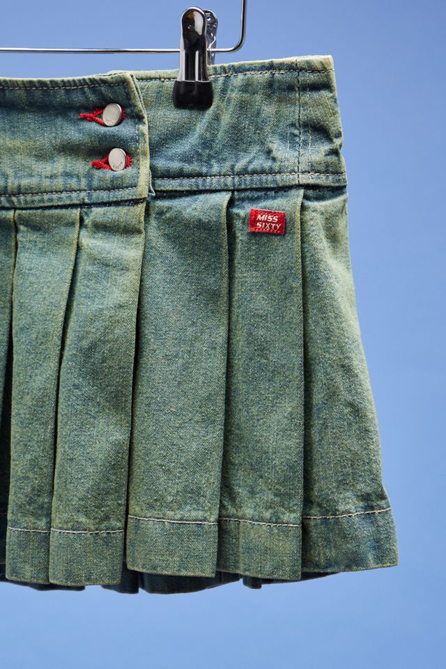 Urban Renewal One-Of-A-Kind MISS SIXTY Pleated Denim Mini Skirt  #1