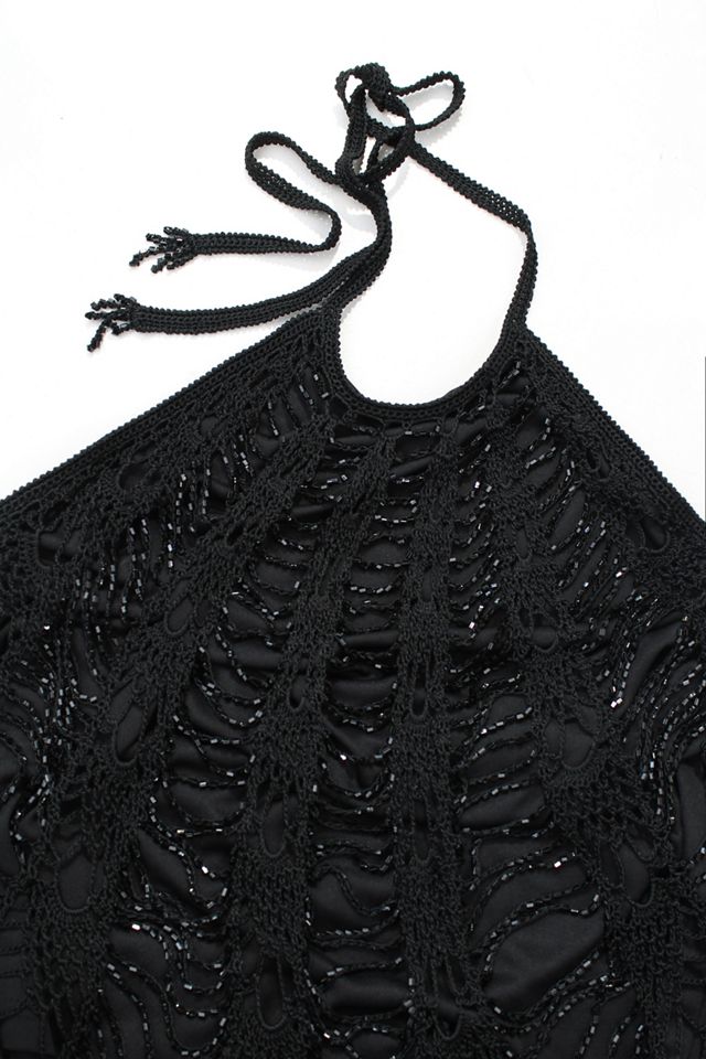 Urban Renewal One-Of-A-Kind Elam Open-Stitch Halter Top #1