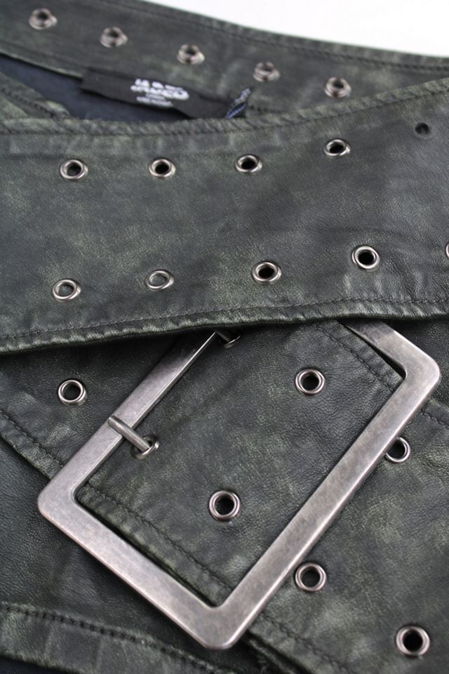 Urban Renewal One-Of-A-Kind Jaded London Faux Leather Buckle Mini Skirt  #1