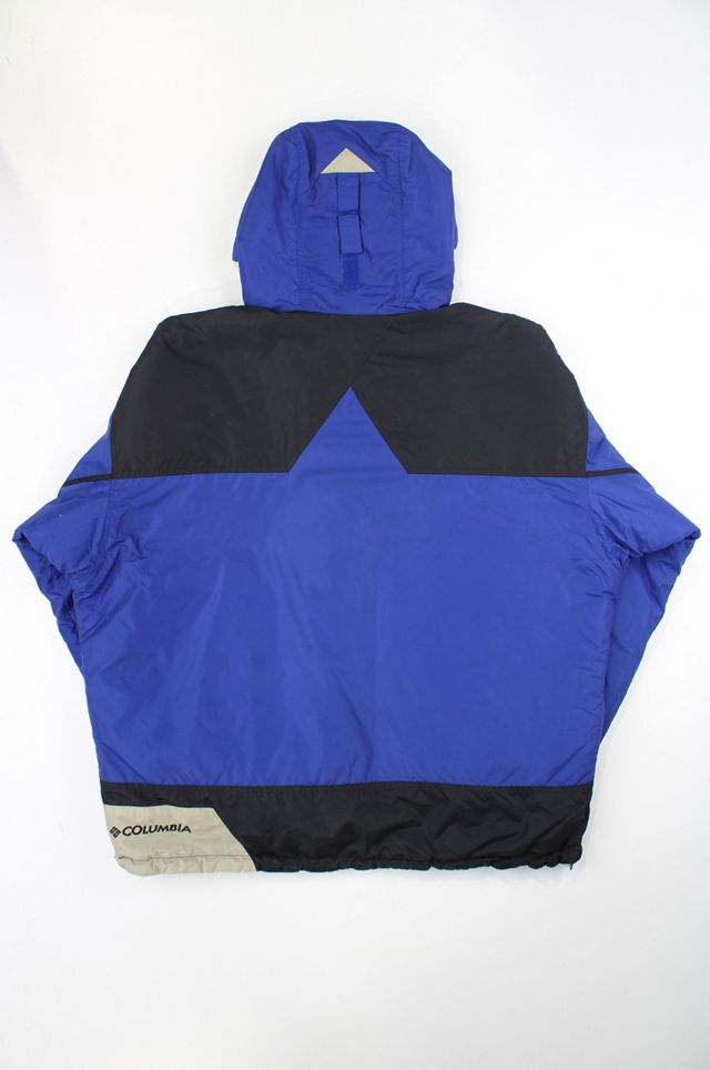 Urban Renewal One-Of-A-Kind Columbia Black & Blue Pullover Windbreaker  #3