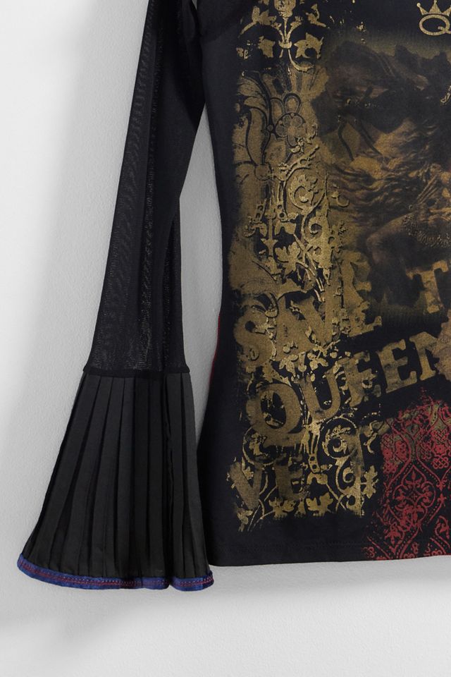 Urban Renewal One-Of-A-Kind Y2K Save The Queen Turtleneck Top #1