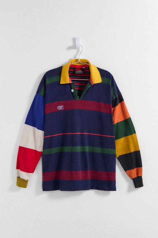 Urban Renewal One-Of-A-Kind Canterbury Stripe Rugby Polo Shirt #2