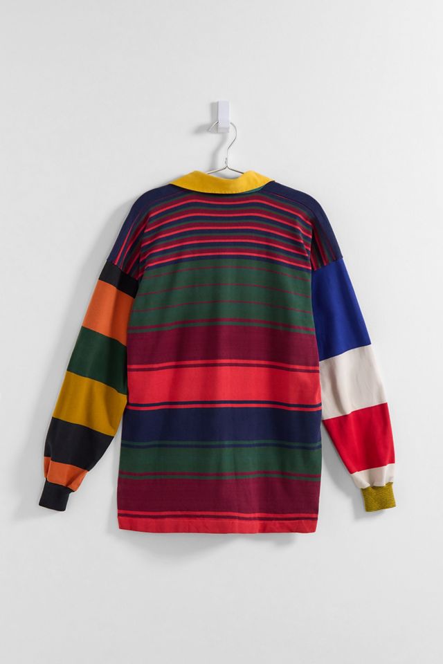Urban Renewal One-Of-A-Kind Canterbury Stripe Rugby Polo Shirt #4