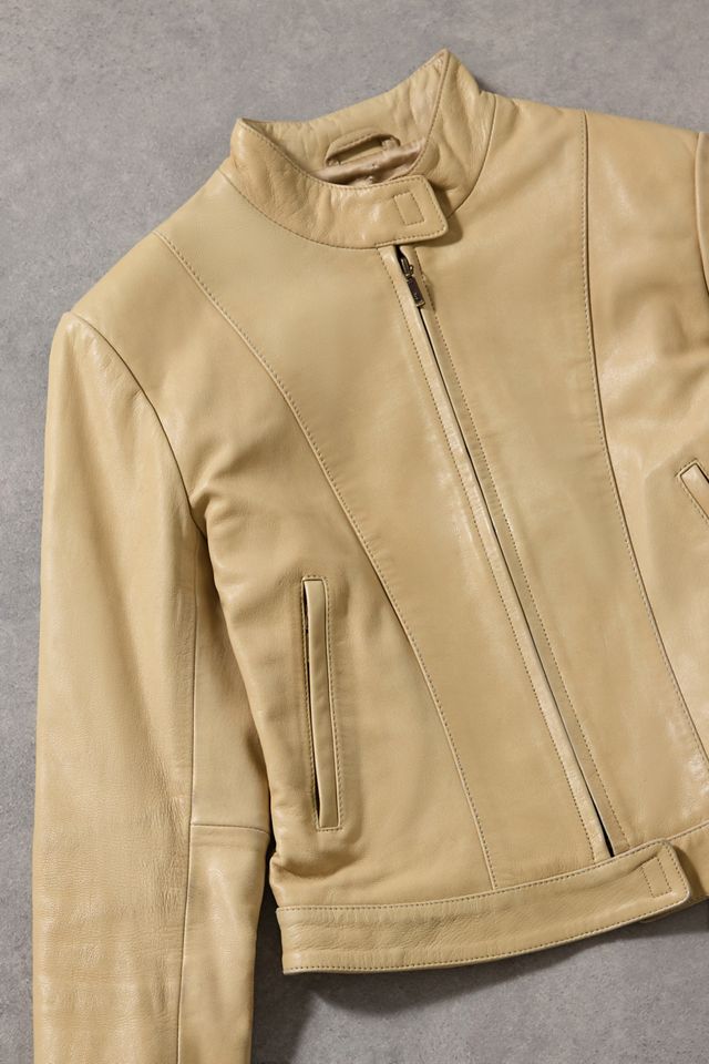 Urban Renewal One-Of-A-Kind Tan Biker Jacket #1