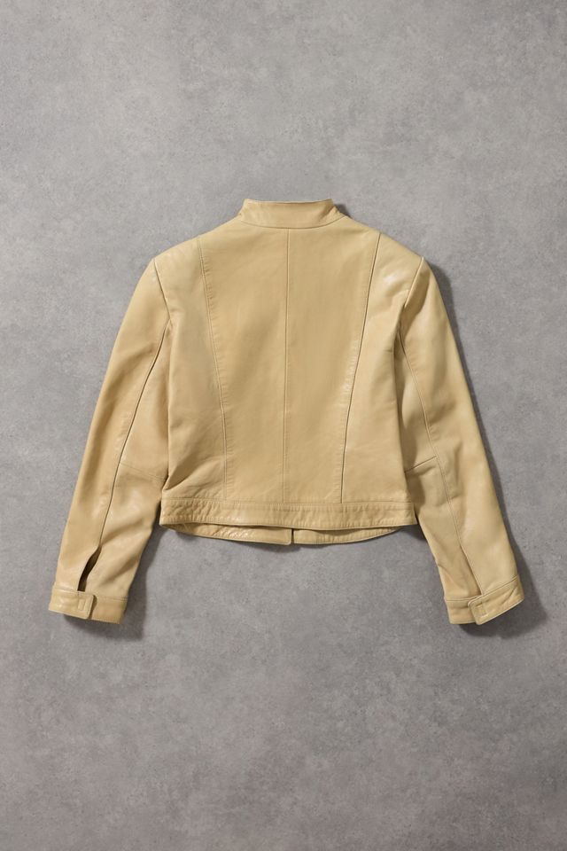 Urban Renewal One-Of-A-Kind Tan Biker Jacket #2