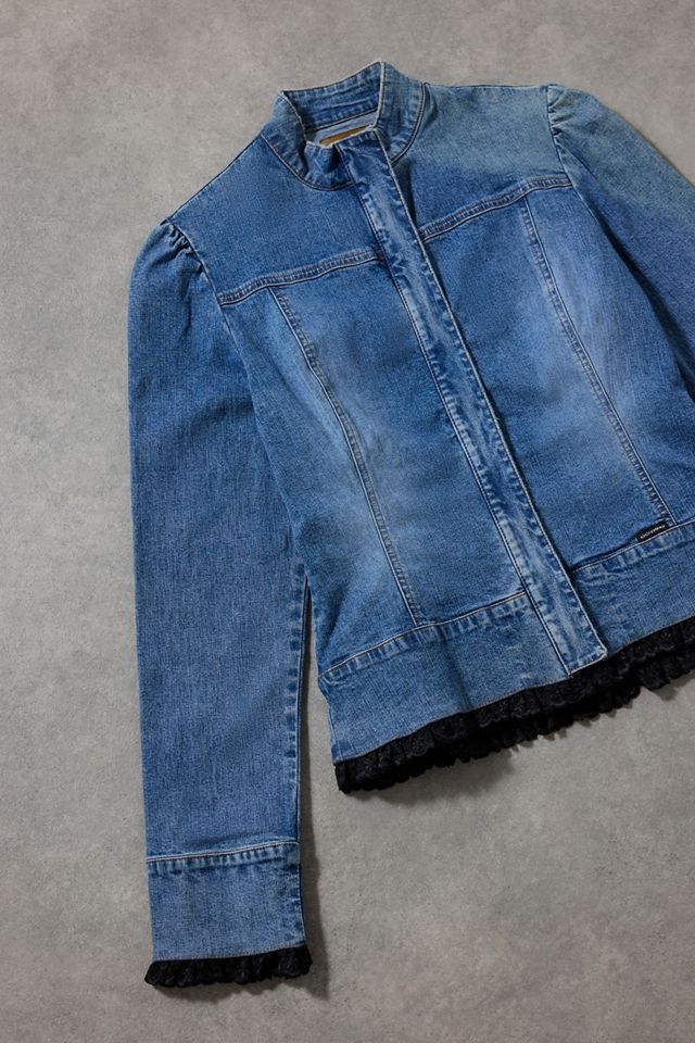 Urban Renewal One-Of-A-Kind Denim & Lace Blazer #1