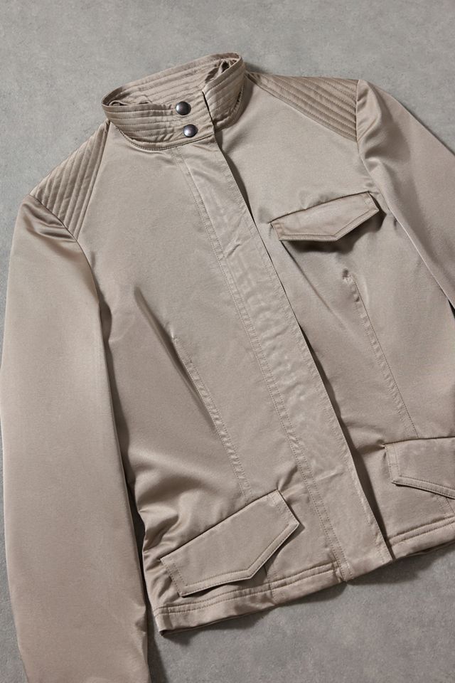 Urban Renewal One-Of-A-Kind Kookai Satin Biker Jacket #3