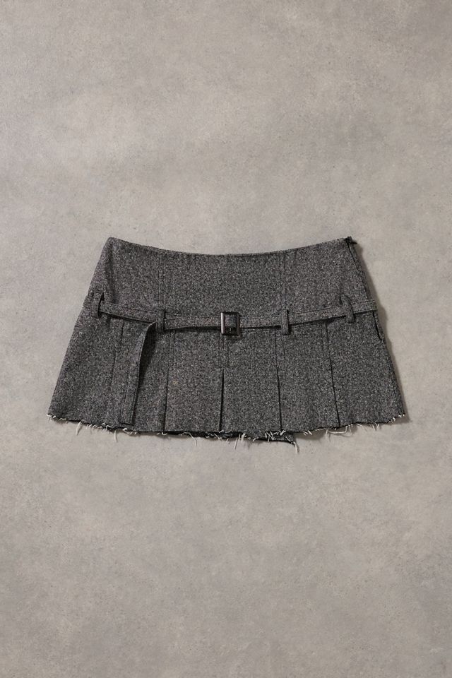 Urban Renewal One-Of-A-Kind Street One Grey Belted Mini Skirt #2