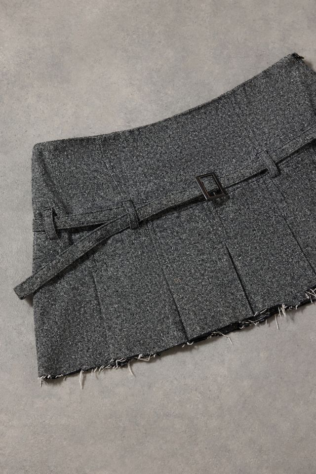 Urban Renewal One-Of-A-Kind Street One Grey Belted Mini Skirt #3