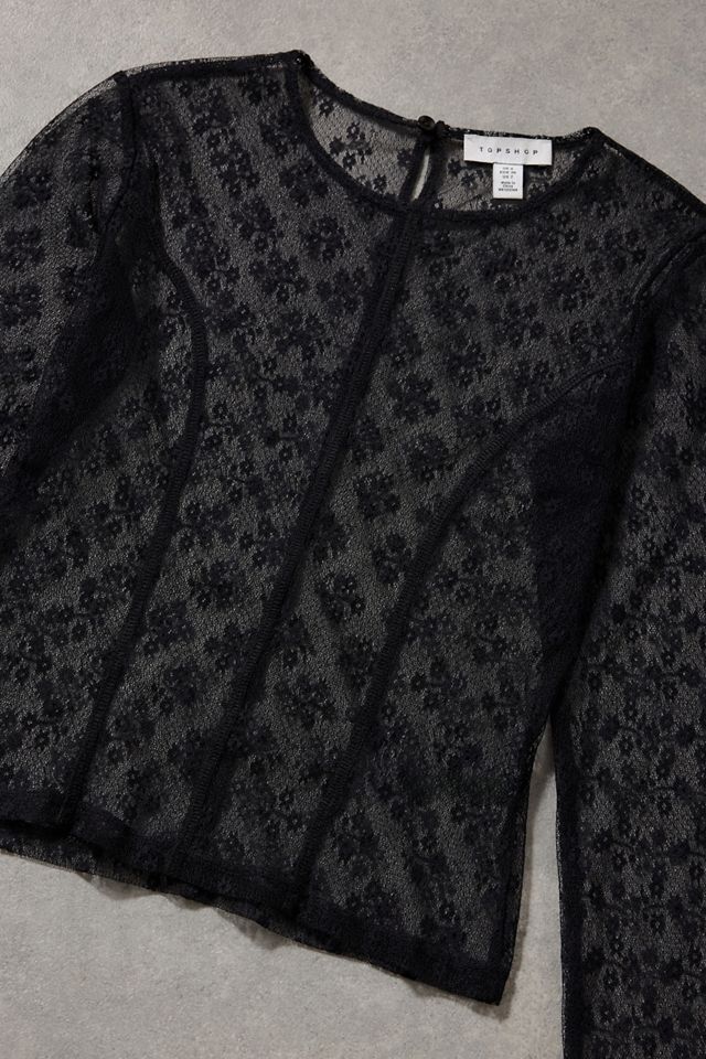 Urban Renewal One-Of-A-Kind Topshop Lace Long Sleeve Top #1