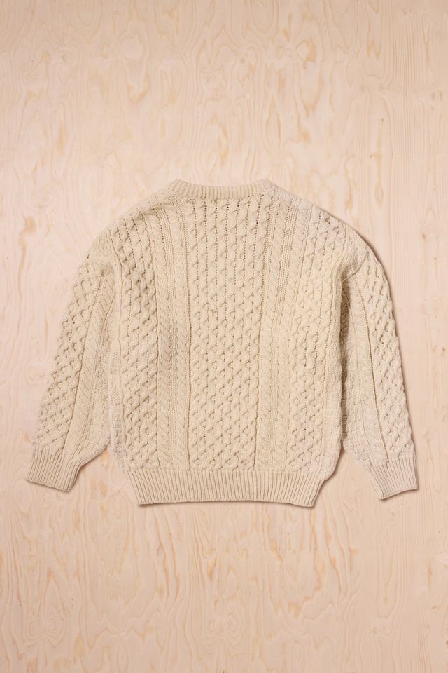 Urban Renewal One-Of-A-Kind Aran Crafts Cream Aran Knit Jumper #2