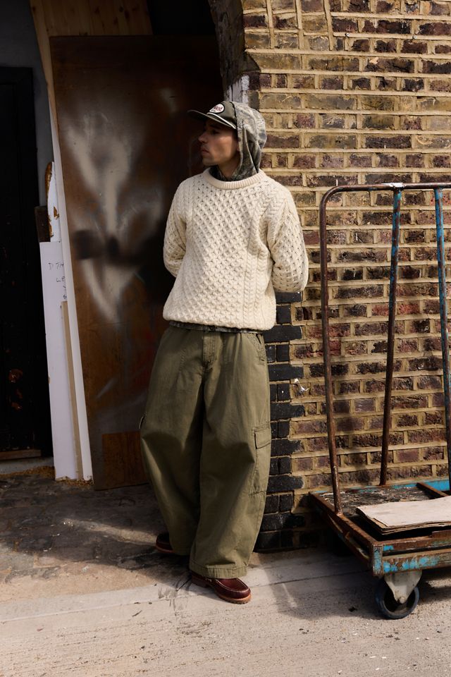 Urban Renewal One-Of-A-Kind Blarney Woollen Mills Aran Knit Jumper #1