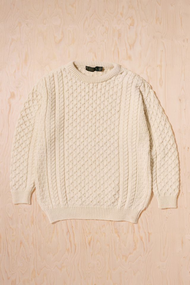 Urban Renewal One-Of-A-Kind Blarney Woollen Mills Aran Knit Jumper #2