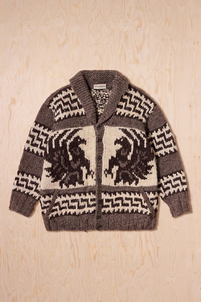 Urban Renewal One-Of-A-Kind Native Heritage Centre Brown Knit Cardigan #2