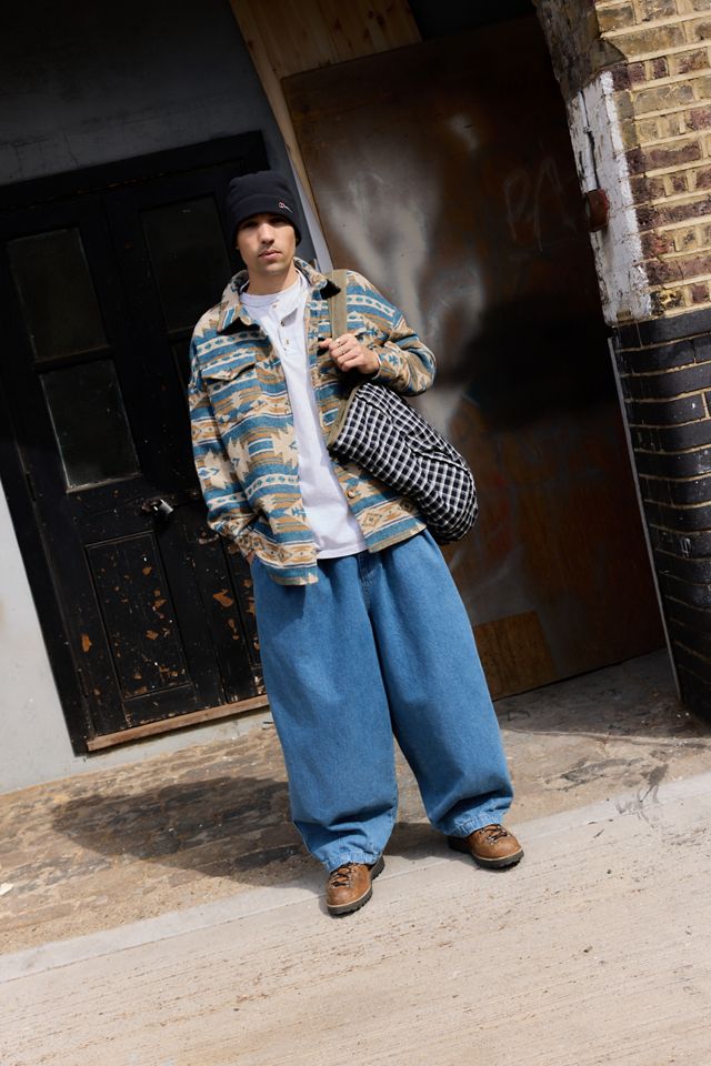 Urban Renewal One-Of-A-Kind Blue Patterned Overshirt #1