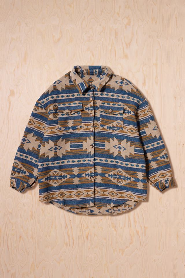 Urban Renewal One-Of-A-Kind Blue Patterned Overshirt #2