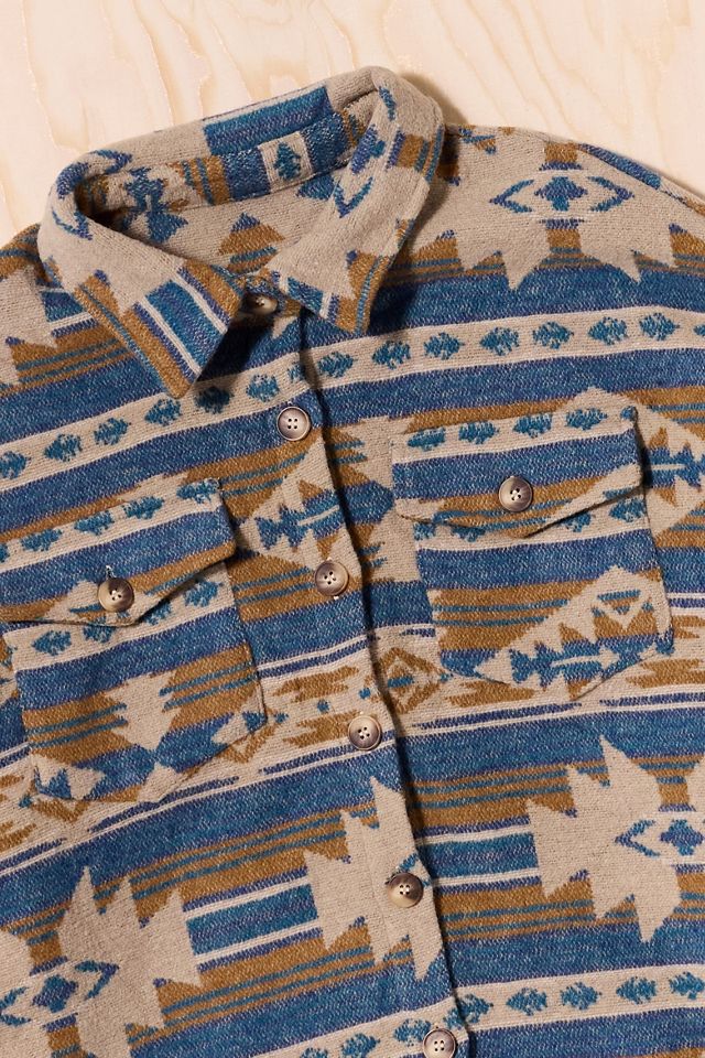 Urban Renewal One-Of-A-Kind Blue Patterned Overshirt #3