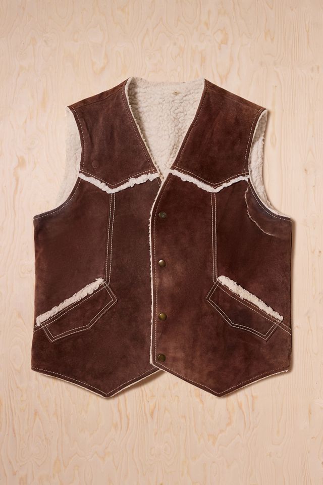 Urban Renewal One-Of-A-Kind Brown Suede Gilet #1