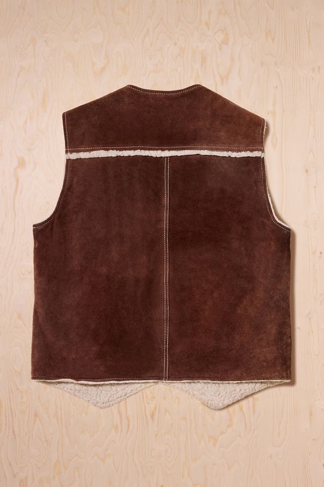 Urban Renewal One-Of-A-Kind Brown Suede Gilet #3