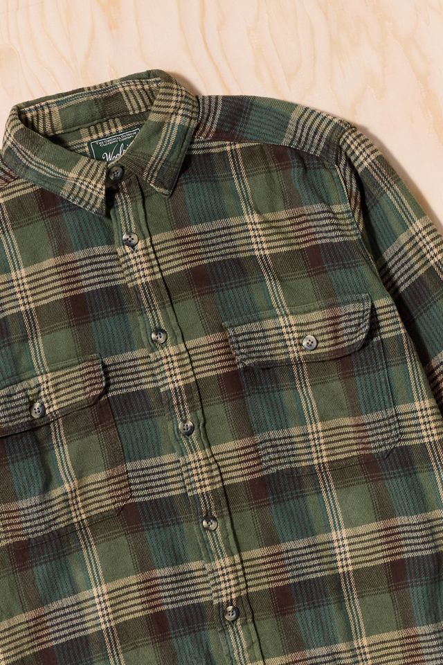 Urban Renewal One-Of-A-Kind Woolrich Green Check Flannel Shirt #3
