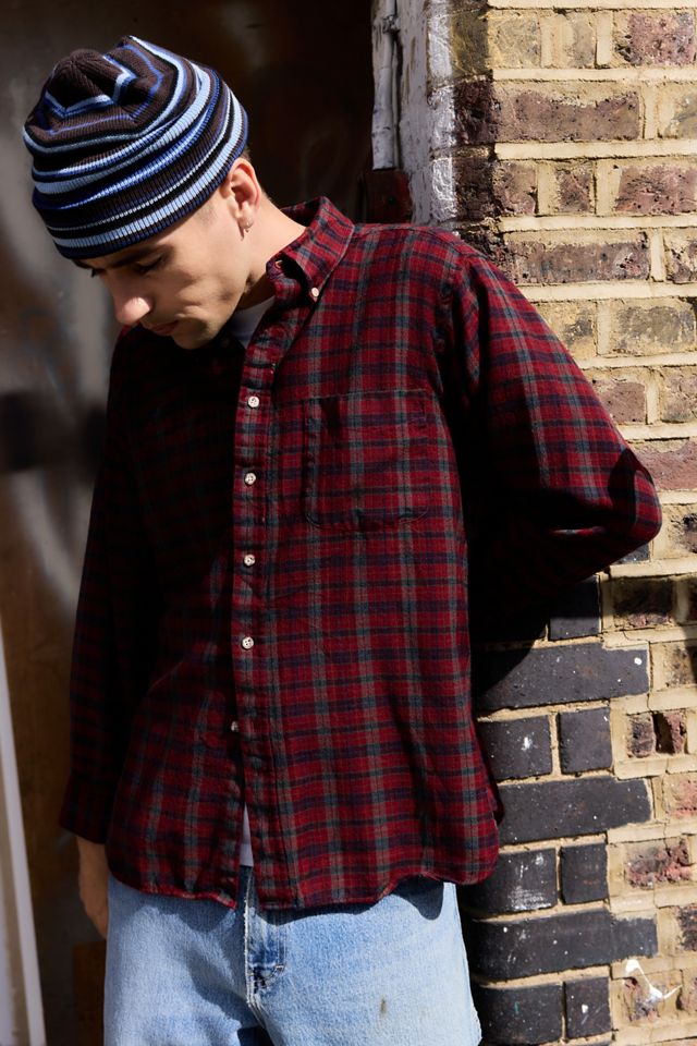 Urban Renewal One-Of-A-Kind Pendleton Red Check Flannel Shirt