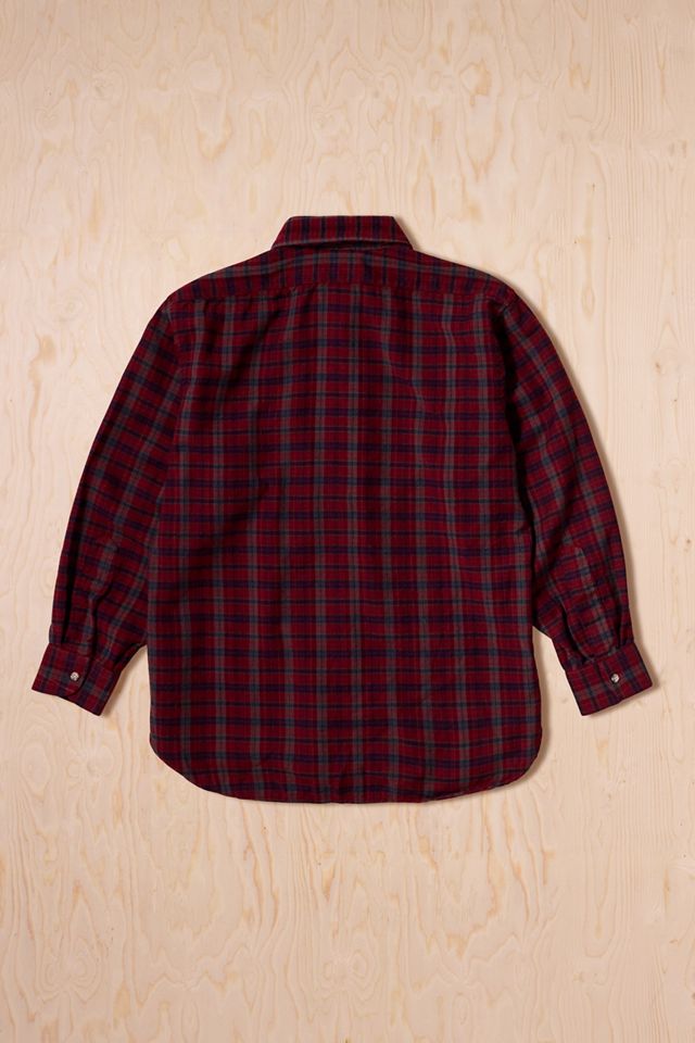 Urban Renewal One-Of-A-Kind Pendleton Red Check Flannel Shirt #4