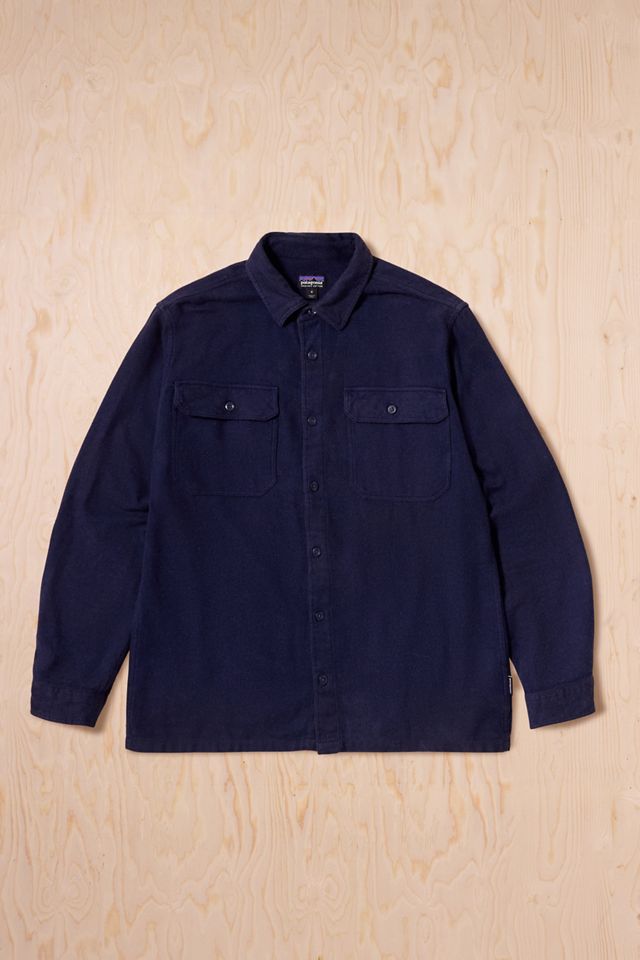 Urban Renewal One-Of-A-Kind Patagonia Navy Wool Shirt