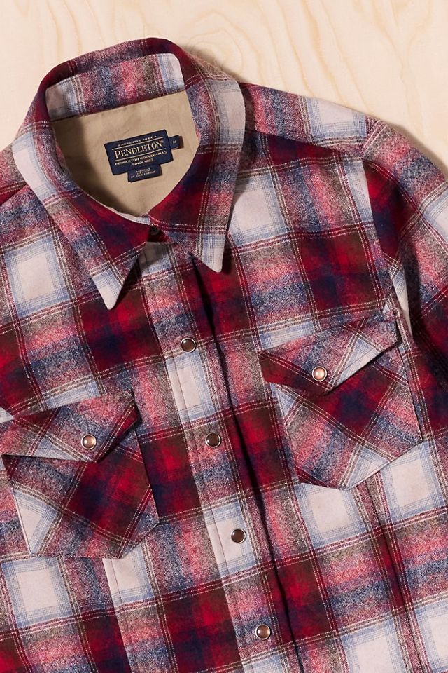 Urban Renewal One-Of-A-Kind Pendleton Red Check Shirt #1